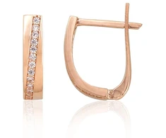 Diamond Sky Jewelry Auksiniai auskarai su cirkoniais „Aukso Raštas XIII“