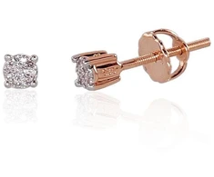 Diamond Sky Jewelry Auksiniai auskarai su deimantais „Klasika“