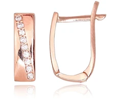 Diamond Sky Jewelry Auksiniai auskarai su cirkoniais „Auksinis Takas VI“