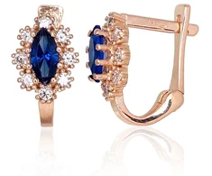 Diamond Sky Jewelry Auksiniai auskarai su cirkoniais „Ferro XV“