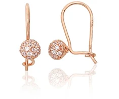 Diamond Sky Jewelry Auksiniai auskarai su cirkoniais „Auksinė Sfera II“