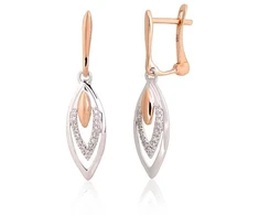 Diamond Sky Jewelry Auksiniai auskarai su deimantais „Melisandra V“