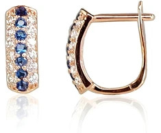 Diamond Sky Jewelry Auksiniai auskarai su cirkoniais „Benediktas“