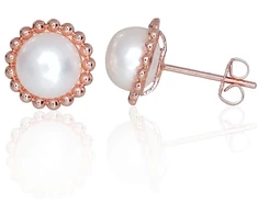Diamond Sky Jewelry Auksiniai auskarai su perlais „Sielos Veidrodis VI“