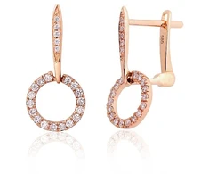 Diamond Sky Jewelry Auksiniai auskarai su deimantais „Omega“
