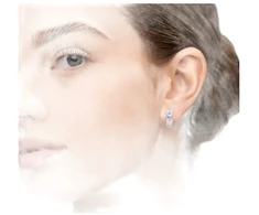 Diamond Sky Jewelry Auksiniai auskarai su deimantais ir safyrais „Eternity II“