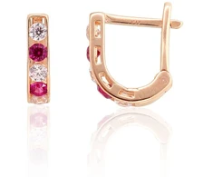 Diamond Sky Jewelry Auksiniai auskarai su cirkoniais „Confetti IV“