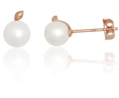 Diamond Sky Jewelry Auksiniai auskarai-vinukai su perlais „Tyra Perla“