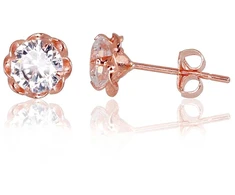 Diamond Sky Jewelry Auksiniai auskarai su cirkoniais „Auksinė rožė III“
