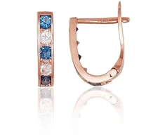 Diamond Sky Jewelry Auksiniai auskarai su cirkoniais „Konfeti XI“