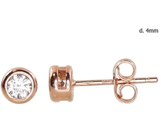 Diamond Sky Jewelry Auksiniai auskarai-vinukai su cirkoniais „Naujoji Klasika XV“