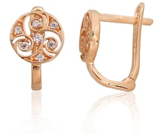 Diamond Sky Jewelry Auksiniai auskarai su cirkoniais „Victoria II“