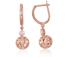 Diamond Sky Jewelry Auksiniai auskarai su cirkoniais „Diamond Dust“