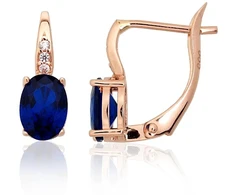 Diamond Sky Jewelry Auksiniai auskarai su cirkoniais „Jūros Švytėjimas“