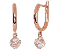 Diamond Sky Jewelry Auksiniai auskarai su cirkoniais „Rubicon“