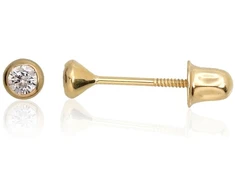 Diamond Sky Jewelry Auksiniai auskarai-vinukai su cirkoniais „Žiežirba“