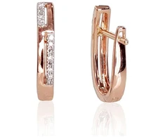 Diamond Sky Jewelry Auksiniai auskarai su deimantais „Babylon“