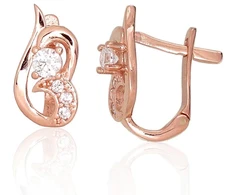 Diamond Sky Jewelry Auksiniai auskarai su cirkoniais „Melody X“