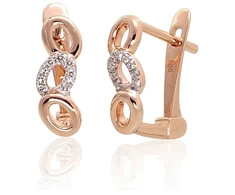 Diamond Sky Jewelry Auksiniai auskarai su deimantais „Vivienne“