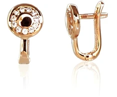 Diamond Sky Jewelry Auksiniai auskarai su cirkoniais „Mėnulio Ratas“
