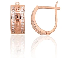 Diamond Sky Jewelry Auksiniai auskarai su cirkoniais „Graikiški motyvai III“