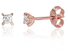 Diamond Sky Jewelry Auksiniai auskarai su deimantais „Solitaras II“