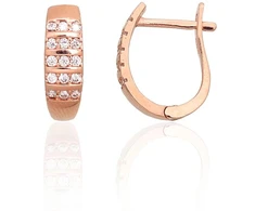 Diamond Sky Jewelry Auksiniai auskarai su cirkoniais „Auksinis Takas“