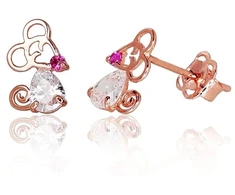 Diamond Sky Jewelry Auksiniai auskarai-vinukai su cirkoniais „Mouse“