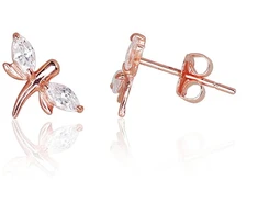 Diamond Sky Jewelry Auksiniai auskarai-vinukai su cirkoniais „Laumžirgis II“