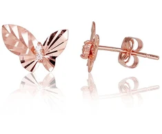 Diamond Sky Jewelry Auksiniai auskarai-vinukai su cirkoniais „Auksinis Drugelis VI“
