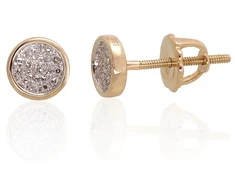 Diamond Sky Jewelry Auksiniai auskarai-vinukai su deimantais „Perfection“