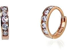 Diamond Sky Jewelry Auksiniai auskarai-žiedai su cirkoniais „Confetti III“
