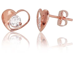 Diamond Sky Jewelry Auksiniai auskarai-vinukai su cirkoniais „Amor II“