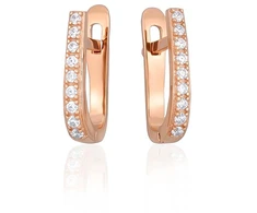 Diamond Sky Jewelry Auksiniai auskarai su cirkoniais „Šviesos linija VI“