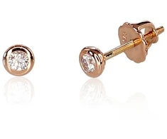 Diamond Sky Jewelry Auksiniai auskarai su deimantais „Klasika II“