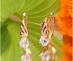 Diamond Sky Jewelry Auksiniai auskarai su cirkoniais „Juno Gold XIV“