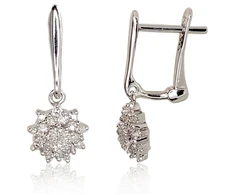 Diamond Sky Jewelry Auksiniai auskarai su deimantais „Deimantų Gėlė“