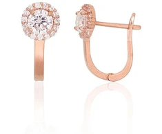 Diamond Sky Jewelry Auksiniai auskarai su cirkoniais „Juno Gold V“