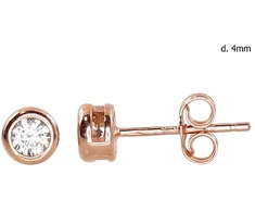 Diamond Sky Jewelry Auksiniai auskarai-vinukai su cirkoniais „Naujoji Klasika XV“