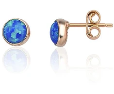 Diamond Sky Jewelry Auksiniai auskarai-vinukai su opalitu „Kaili“