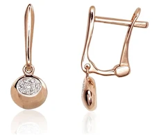 Diamond Sky Jewelry Auksiniai auskarai su deimantais „Klasika III“