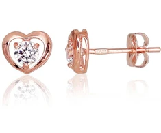 Diamond Sky Jewelry Auksiniai auskarai-vinukai su cirkoniais „Amor IV“