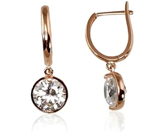 Diamond Sky Jewelry Auksiniai auskarai su cirkoniais „Auksinė Linija“
