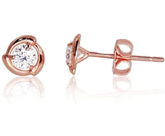 Diamond Sky Jewelry Auksiniai auskarai-vinukai su cirkoniais „Vortex II“