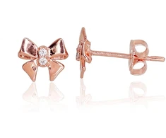 Diamond Sky Jewelry Auksiniai auskarai su cirkoniais „Cute Bow-Knots“