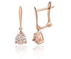 Diamond Sky Jewelry Auksiniai auskarai su deimantais „Silhouette“