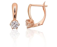Diamond Sky Jewelry Auksiniai auskarai su cirkoniais „Junona Gold XVIII“
