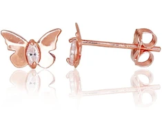 Diamond Sky Jewelry Auksiniai auskarai-vinukai su cirkoniais „Auksinis Drugelis VII“