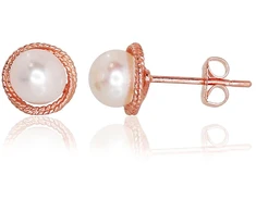 Diamond Sky Jewelry Auksiniai auskarai-vinukai su perlais „Galos X“