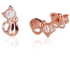 Diamond Sky Jewelry Auksiniai auskarai-vinukai su cirkoniais „Katė III“